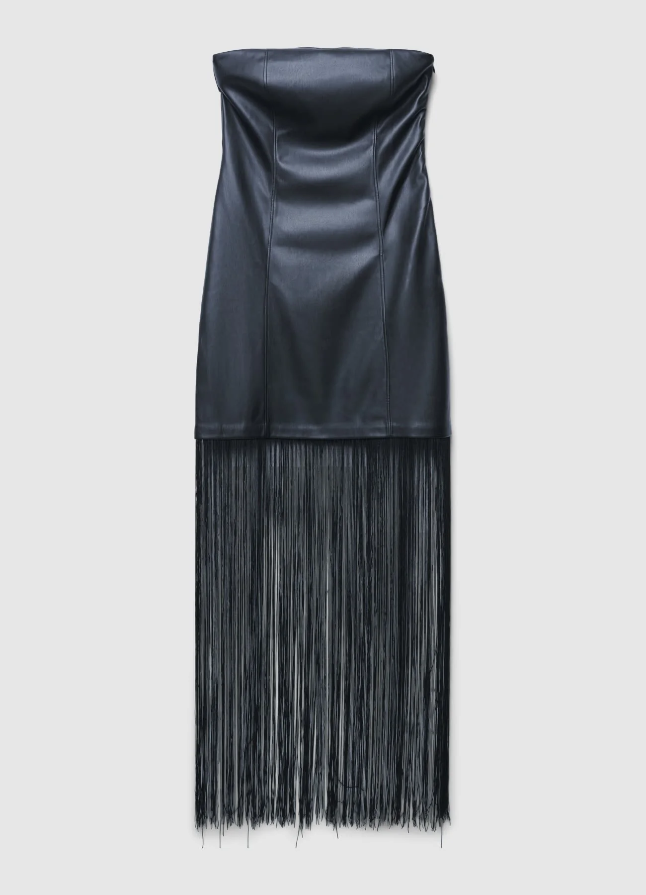 Vestito effetto pelle con frange - Image 5