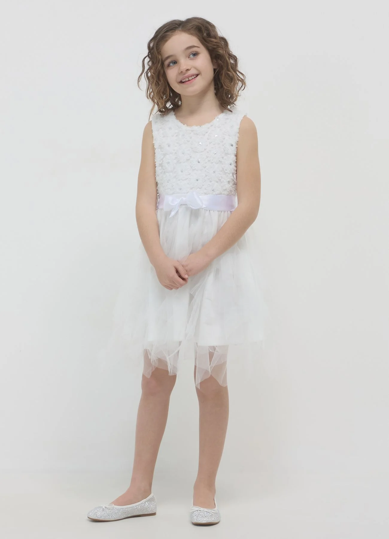 Vestito fiori con tulle