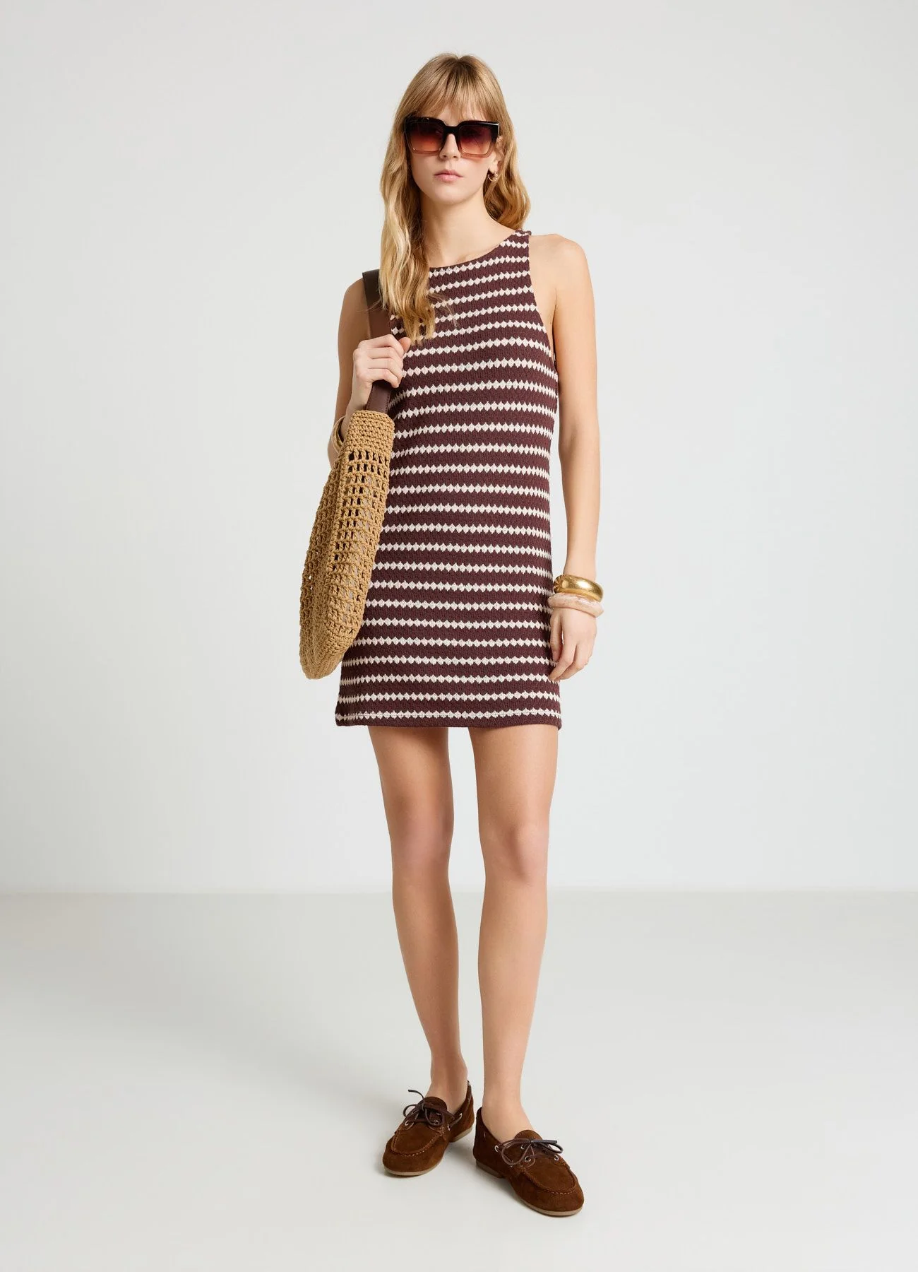 Vestito in maglia a righe