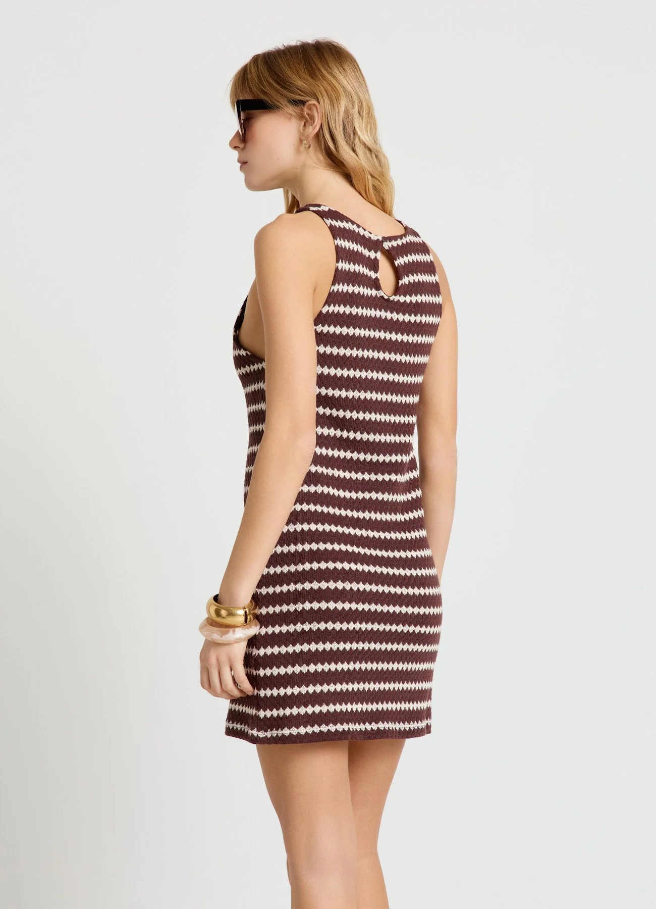 Vestito in maglia a righe - Image 2