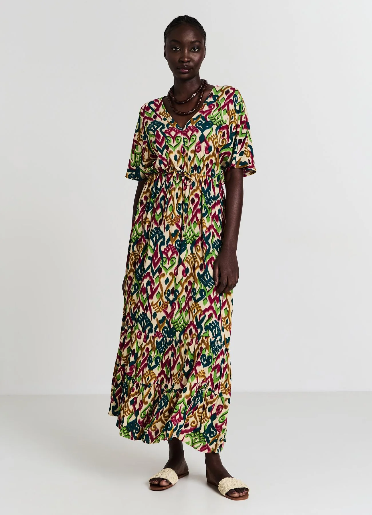Vestito kimono con balza - Image 2
