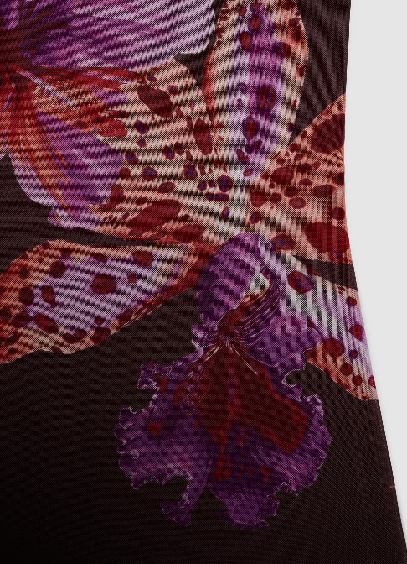 Vestito lungo a fascia con stampa fiori - Image 6