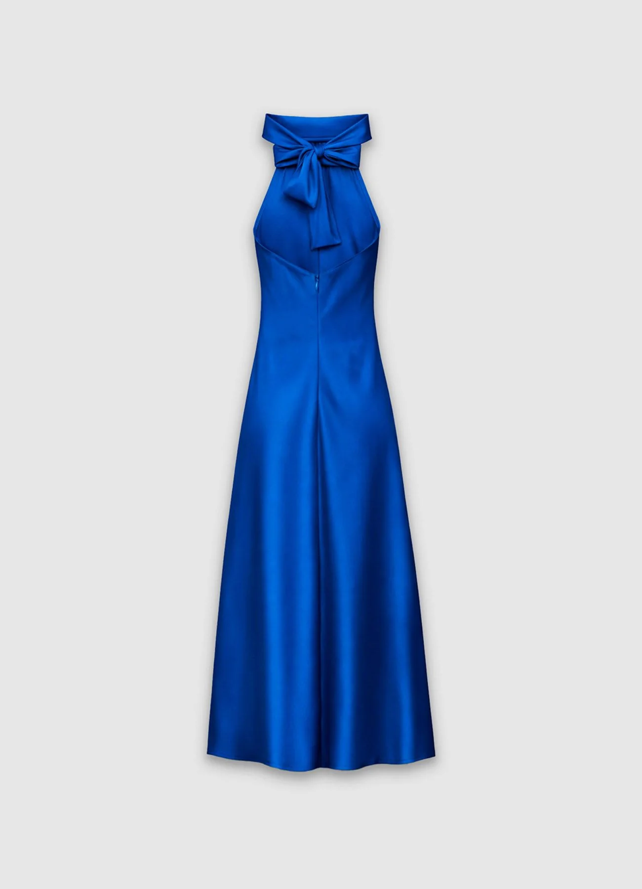 Vestito lungo all'americana con fiocco