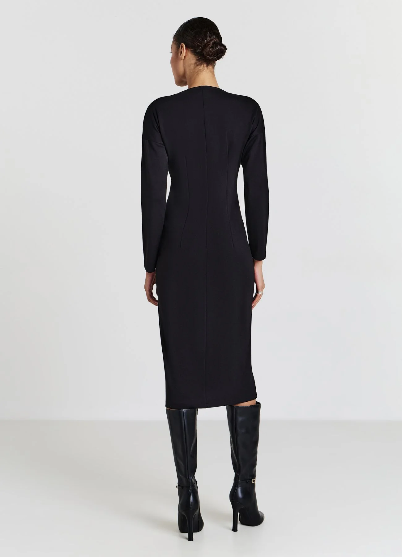 Vestito lungo cerniera oro