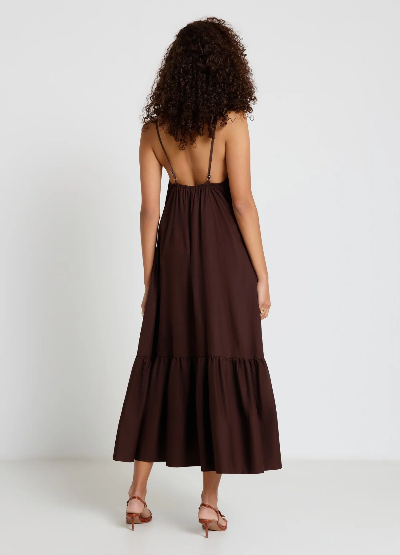 Vestito lungo con balza a palloncino - Image 3