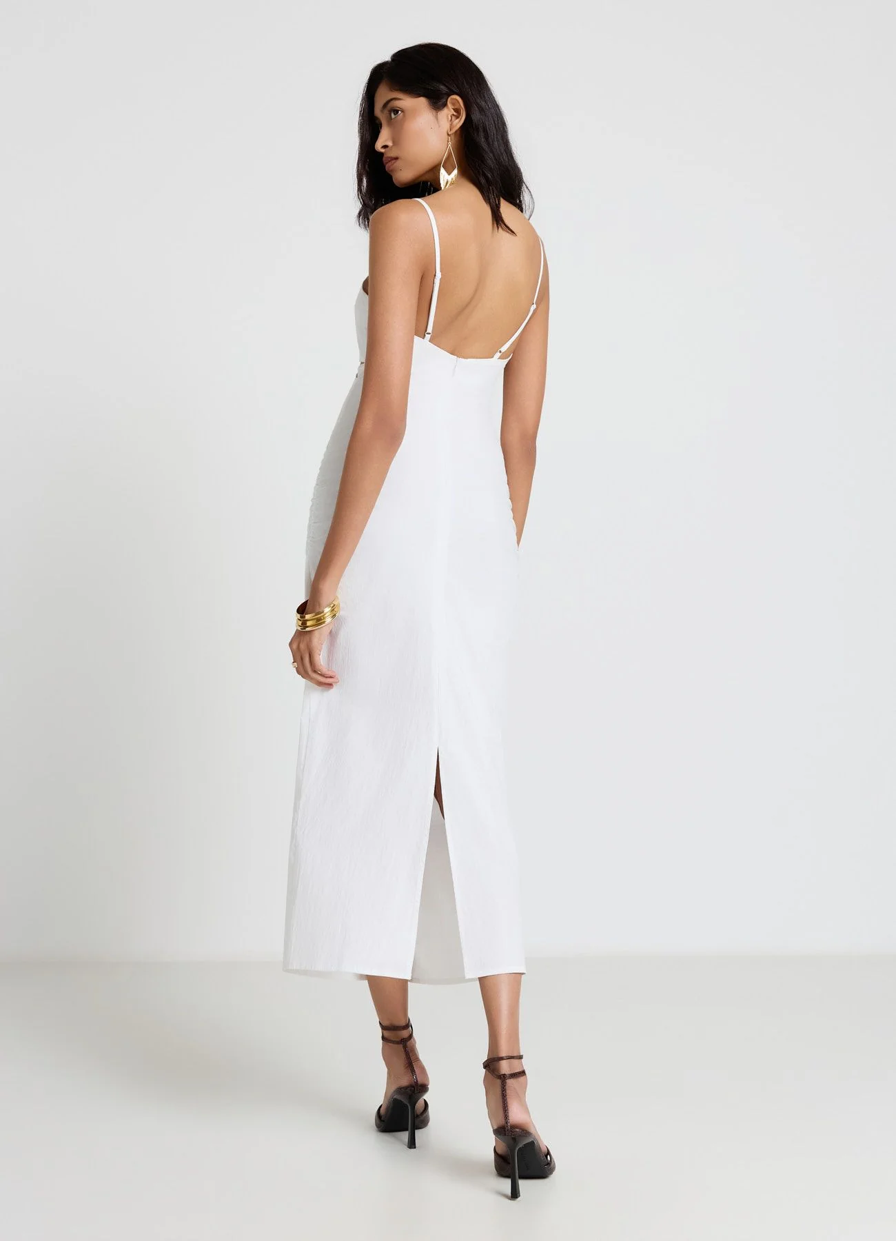 Vestito lungo con cut-out e spacco - Image 3