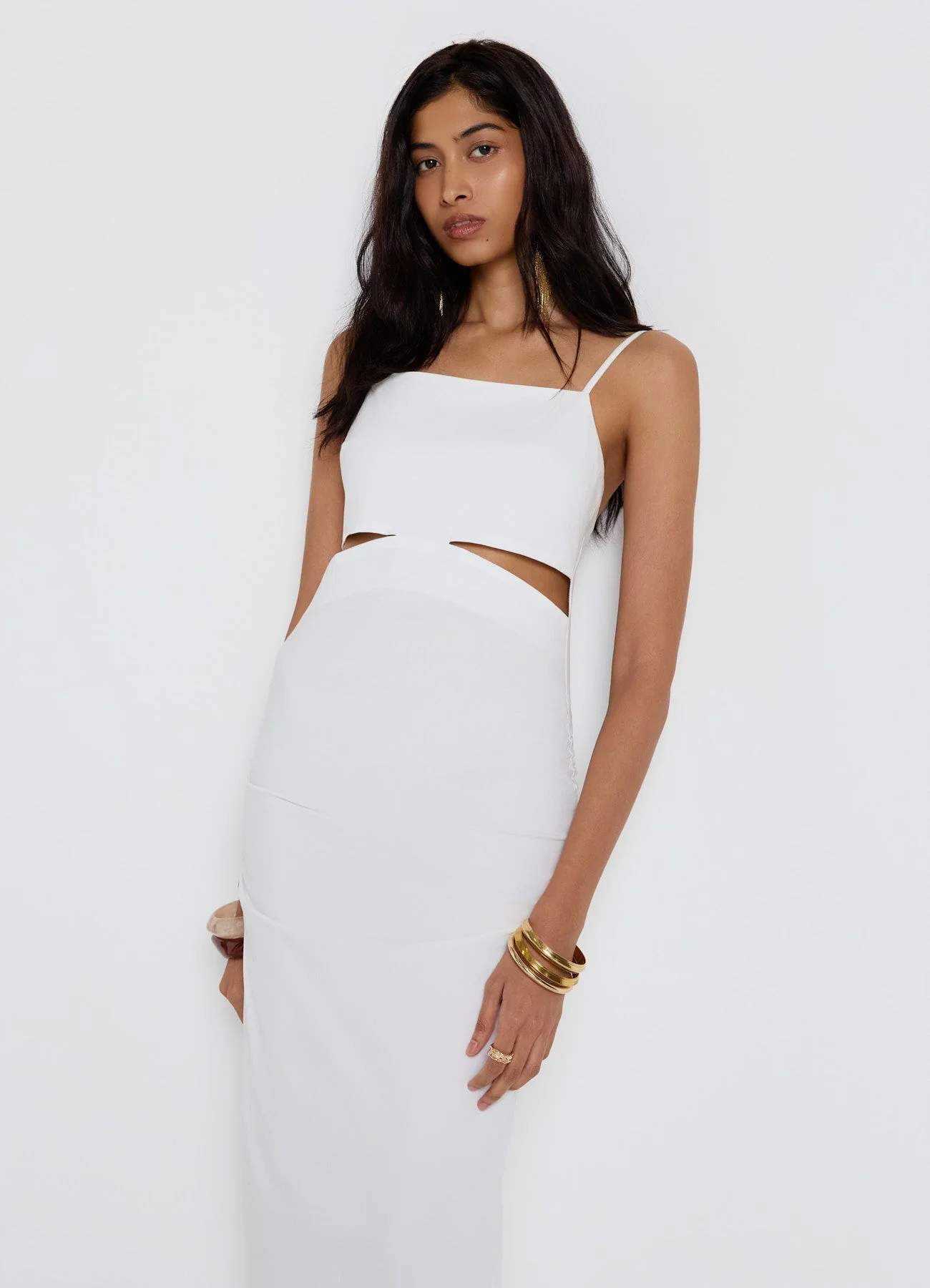Vestito lungo con cut-out e spacco - Image 7