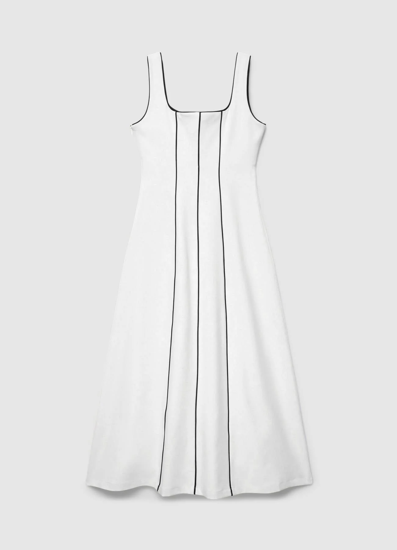 Vestito lungo con profili a contrasto - Image 5