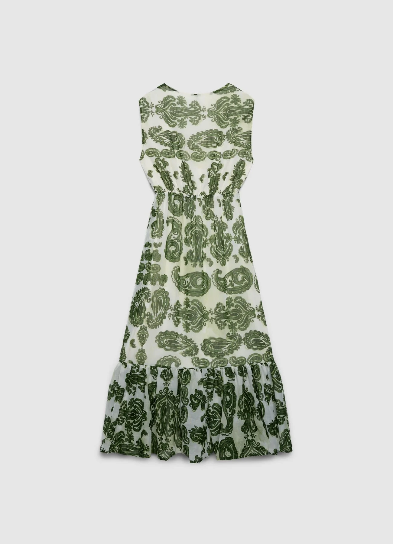 Vestito lungo con stampa paisley e scollo a V - Image 6