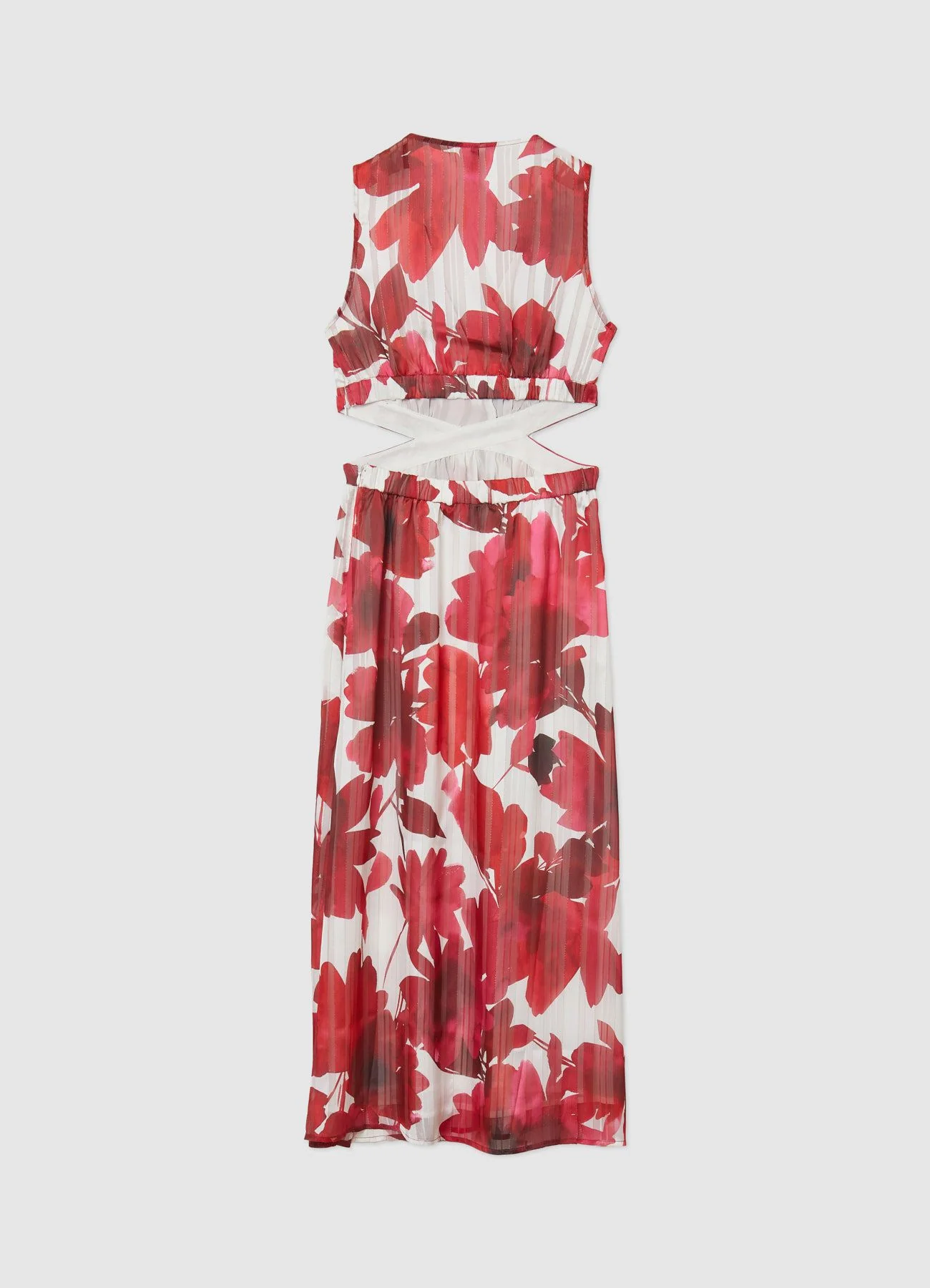 Vestito lungo cut out fiori - Image 4