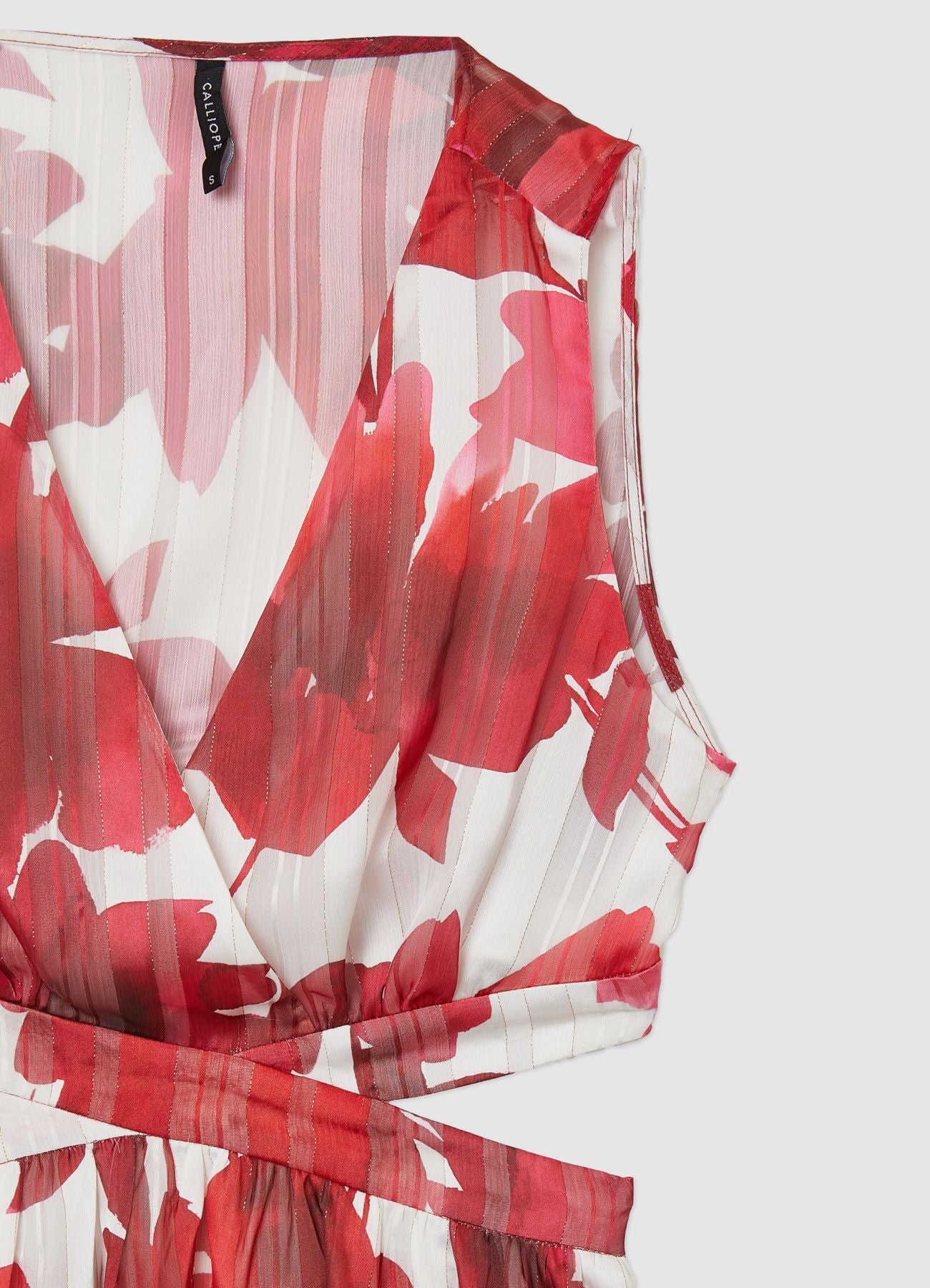 Vestito lungo cut out fiori - Image 5