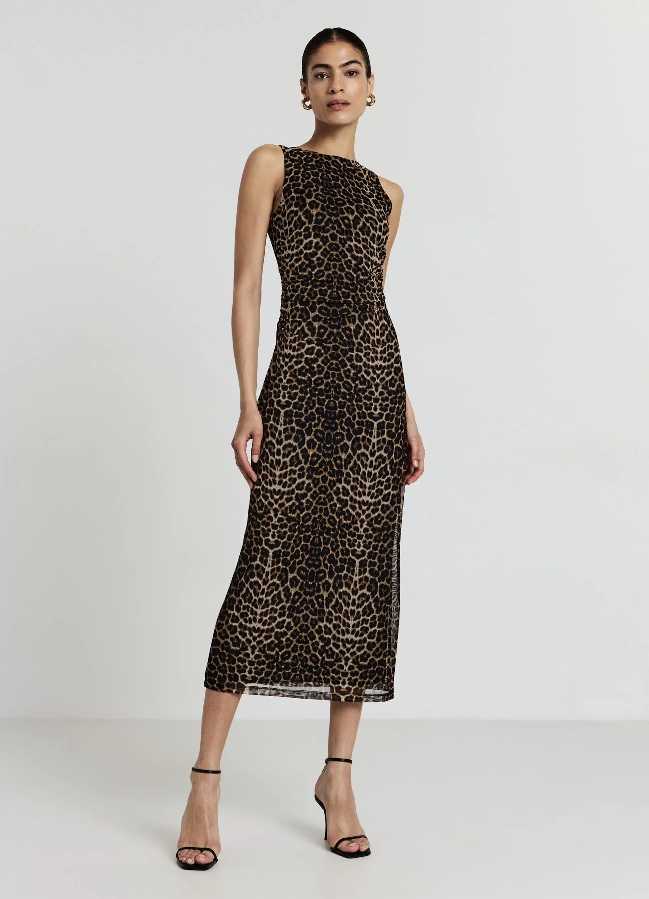 Vestito lungo fantasia animalier