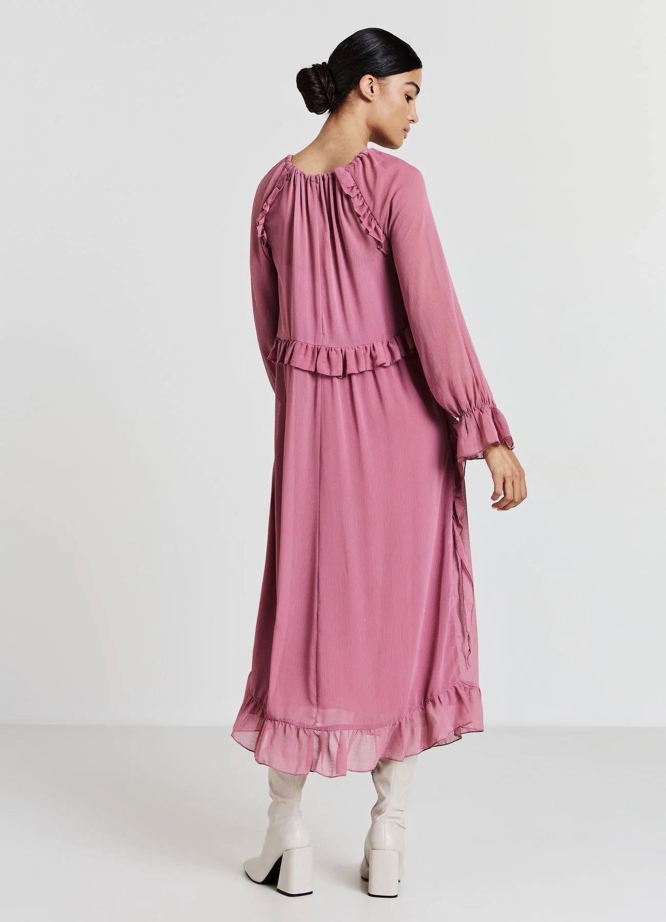 Vestito lungo frill