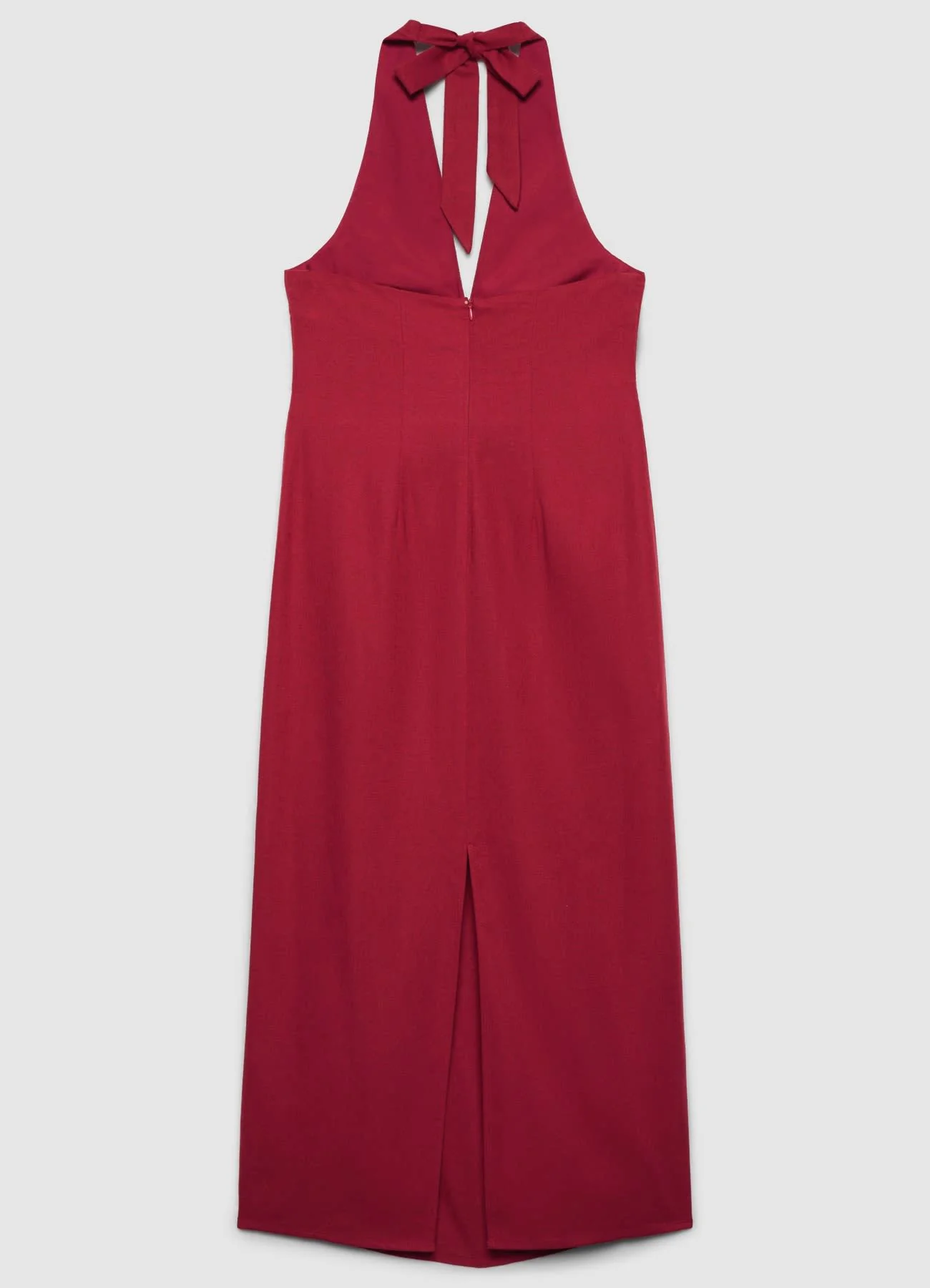 Vestito lungo halter con fiocco e cut-out - Image 4