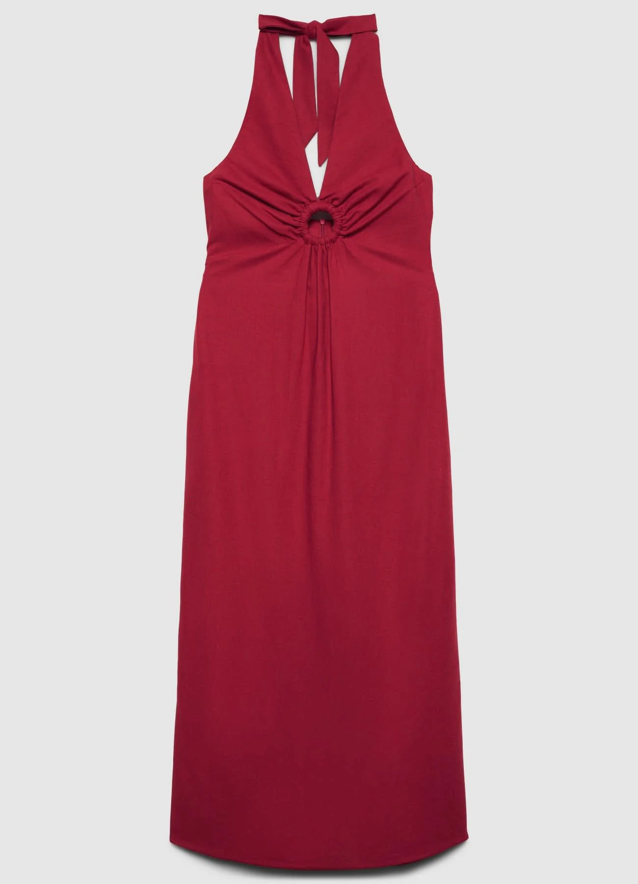 Vestito lungo halter con fiocco e cut-out - Image 6