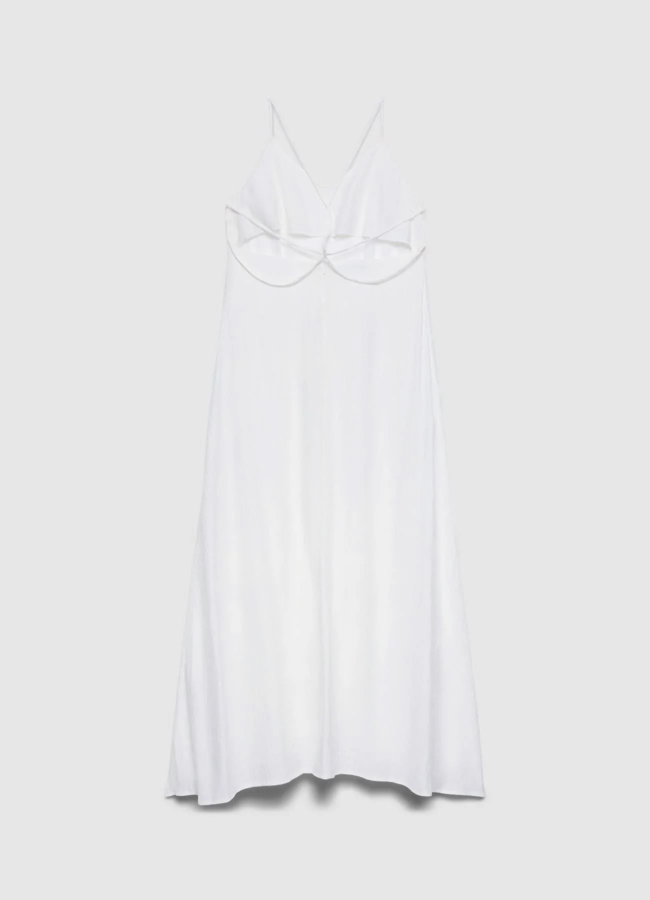 Vestito lungo jacquard con spalline sottili - Image 5