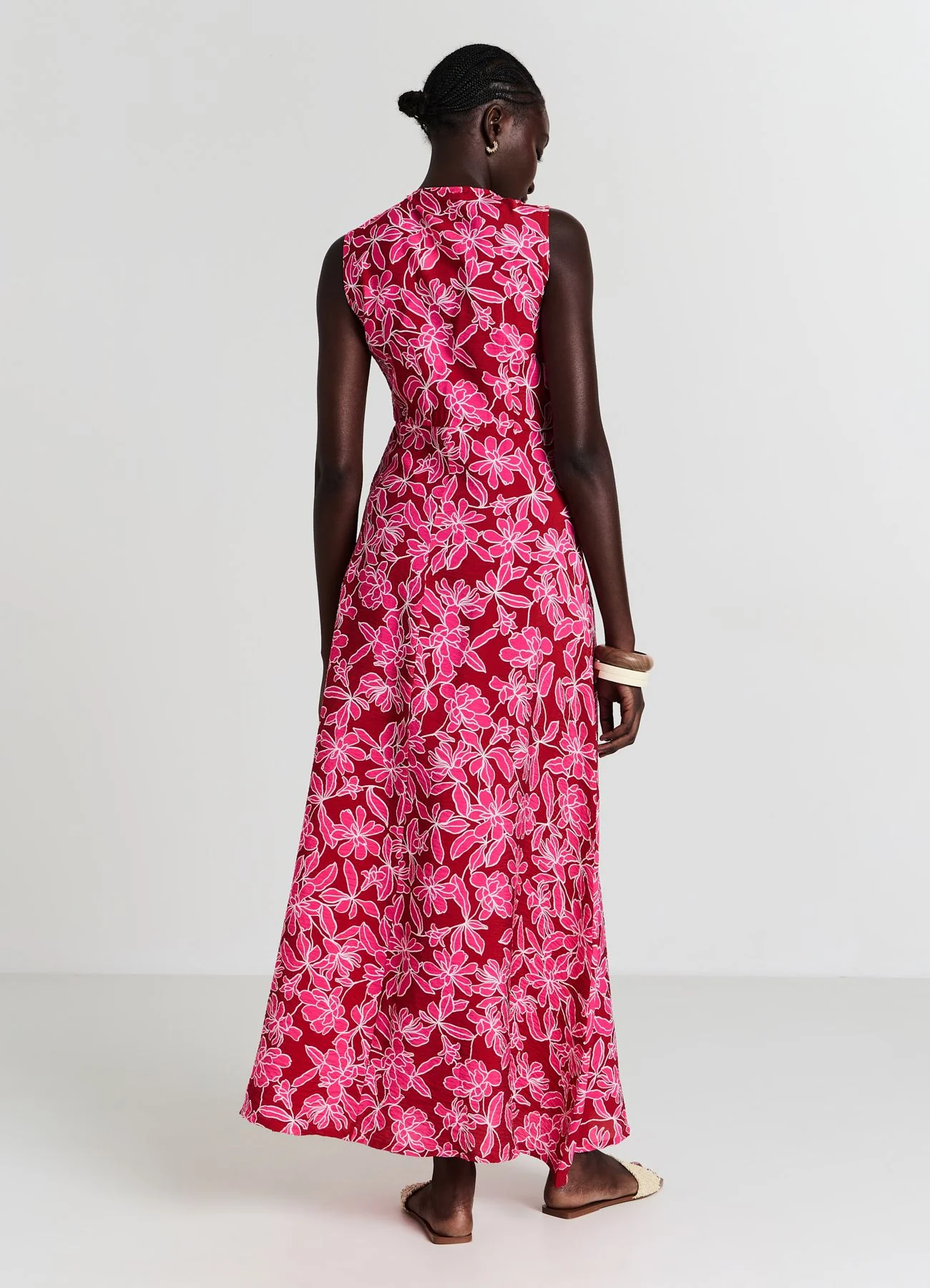 Vestito lungo nodo fantasia floreale - Image 3