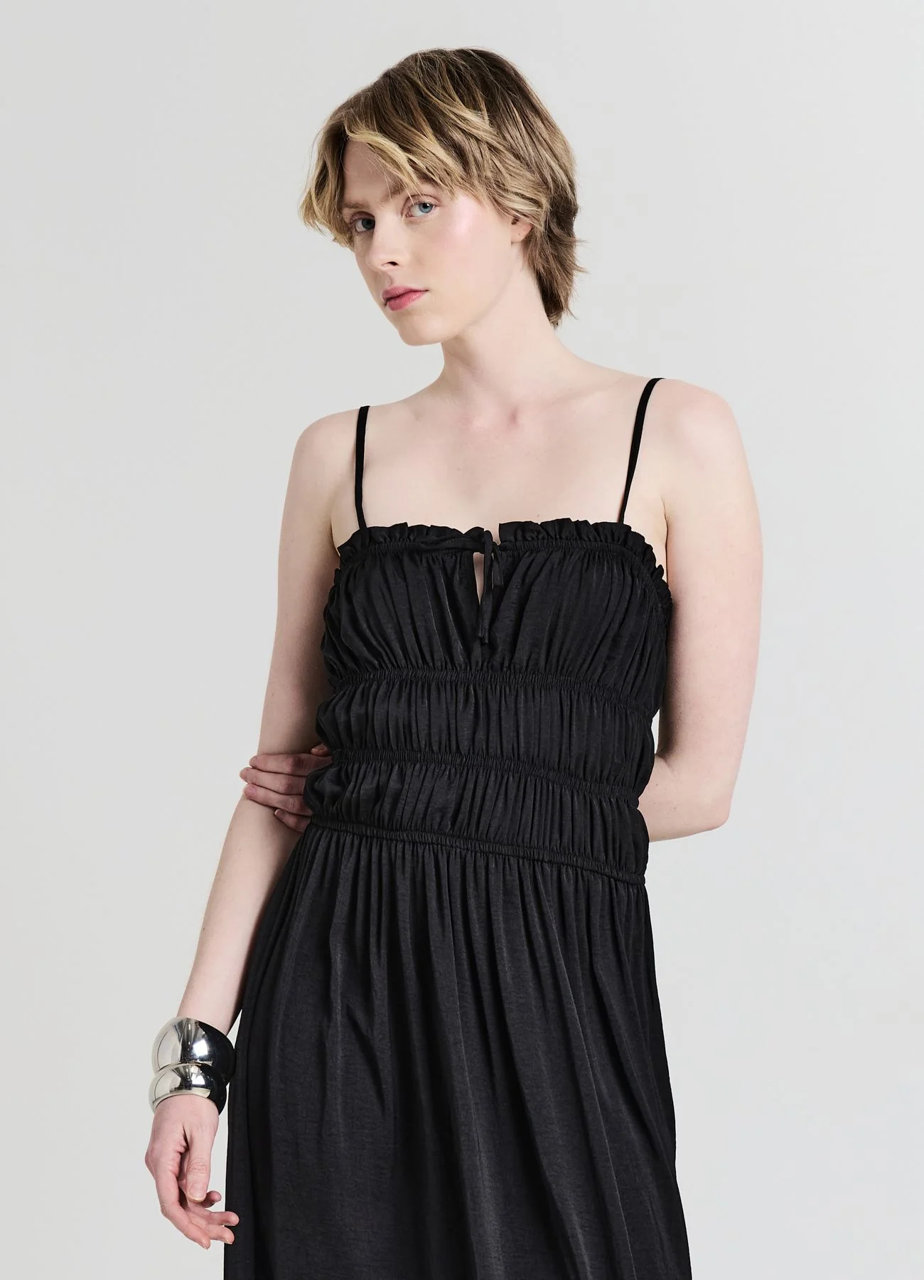 Vestito lungo punto smock - Image 2