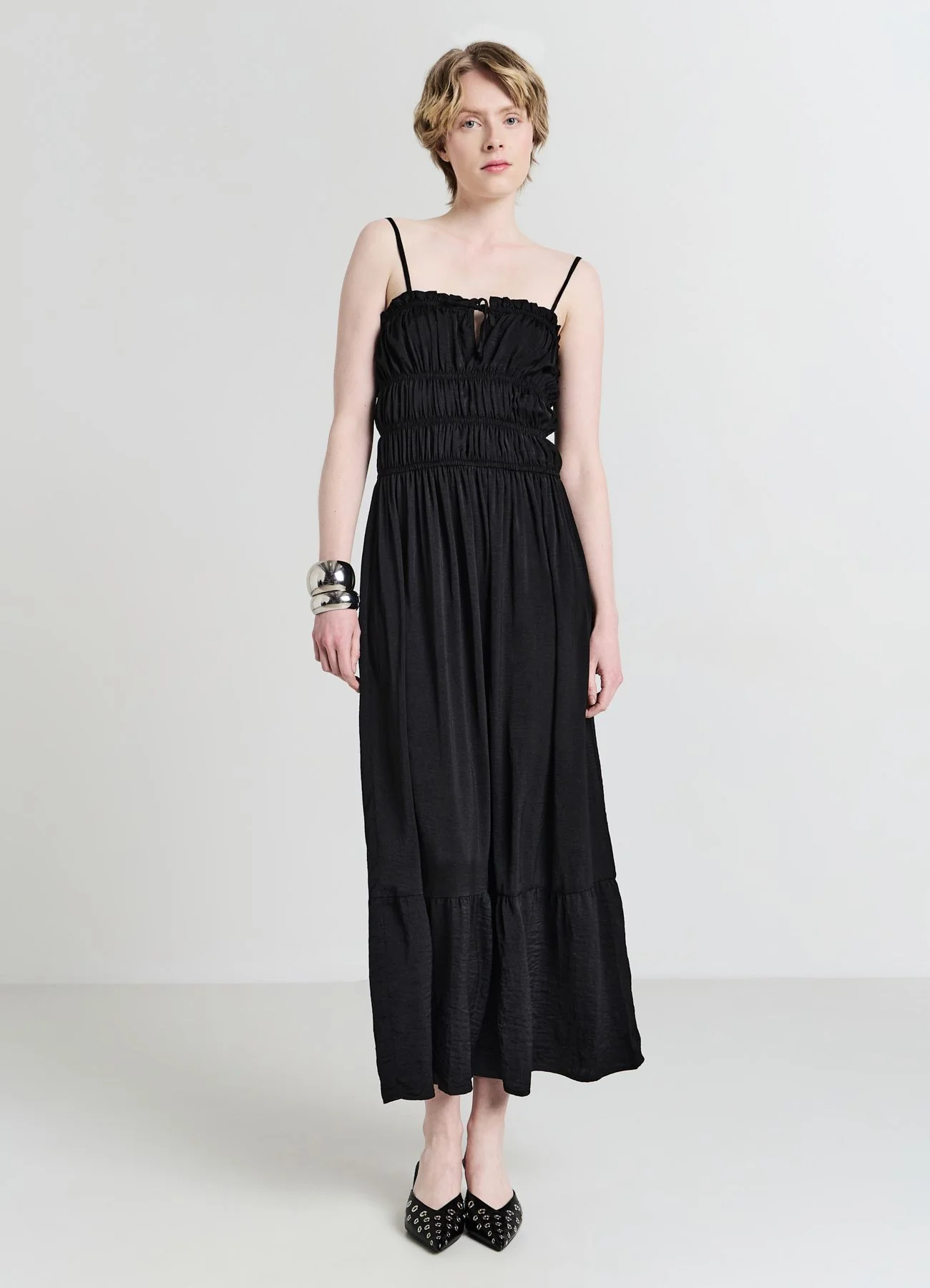Vestito lungo punto smock - Image 3