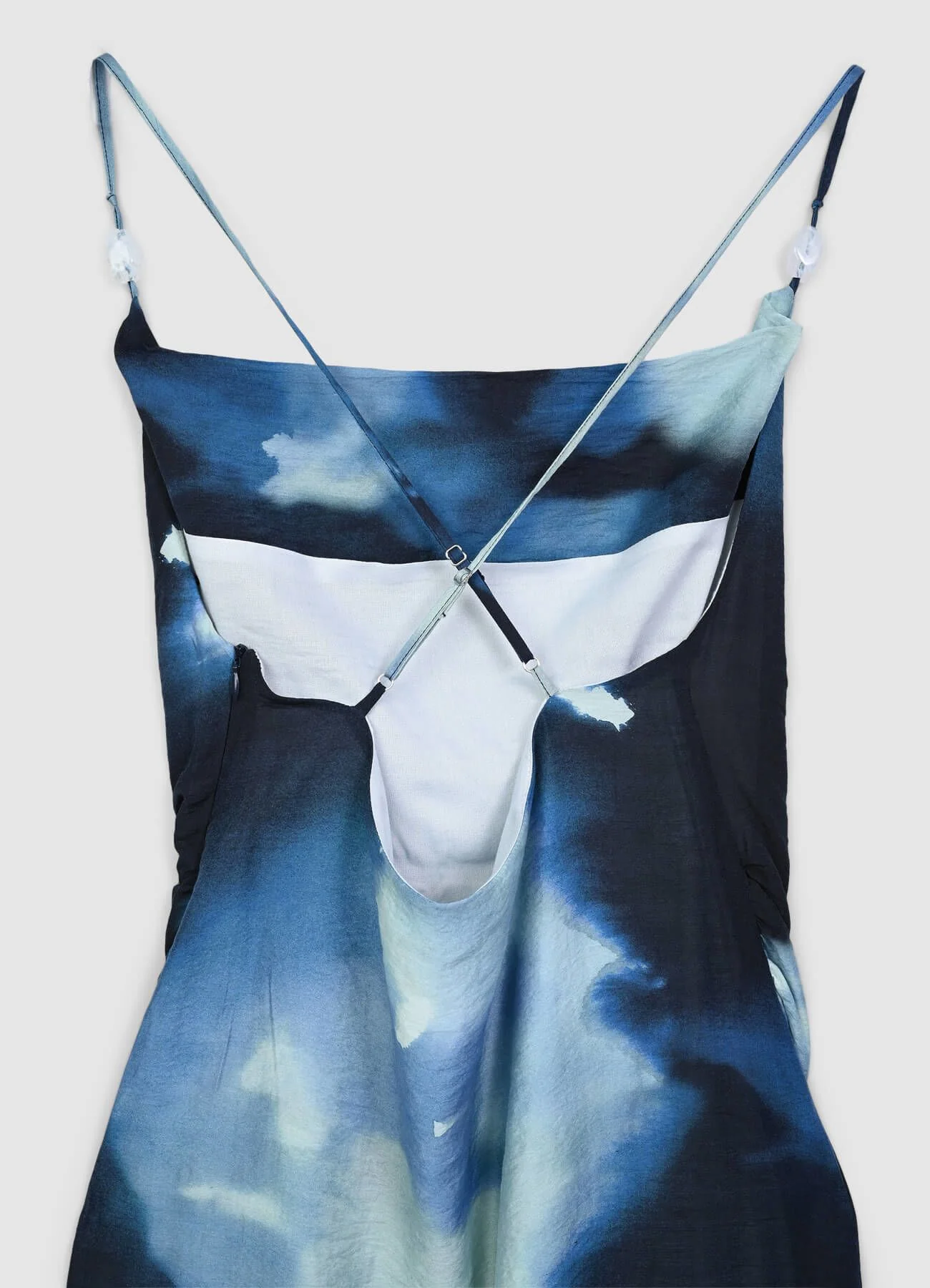 Vestito lungo sciallato fantasia sfumata
