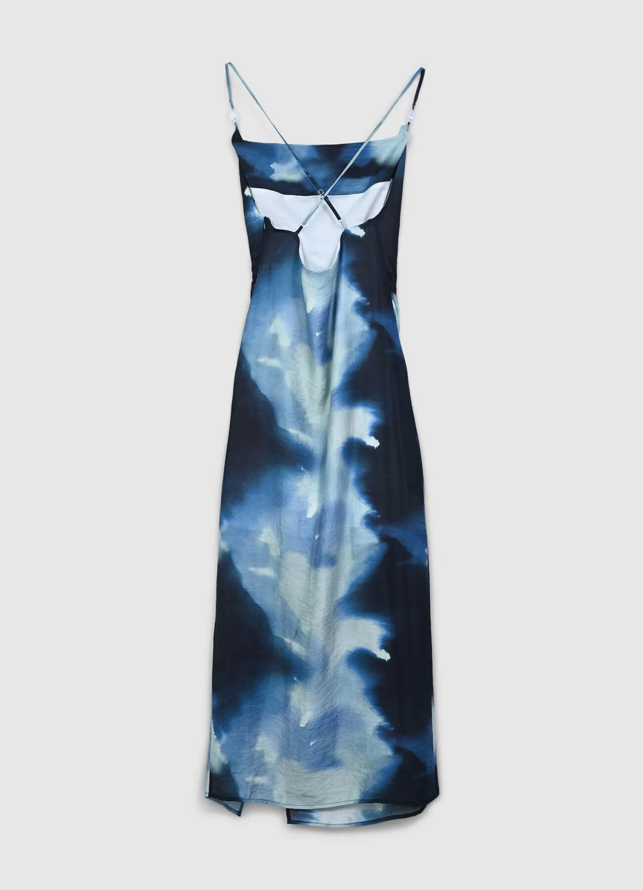 Vestito lungo sciallato fantasia sfumata - Image 4
