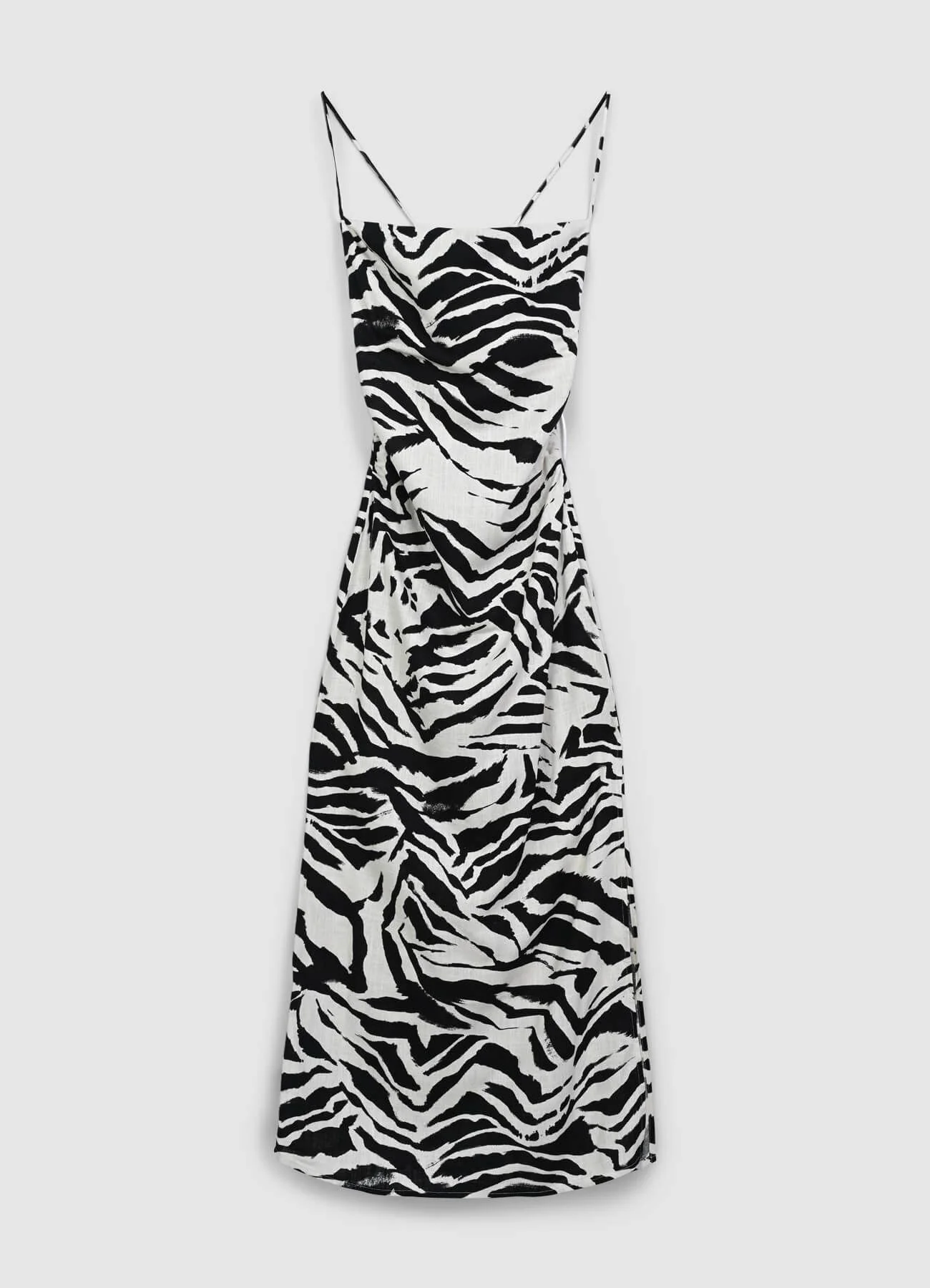 Vestito lungo sciallato fantasia zebrata - Image 5