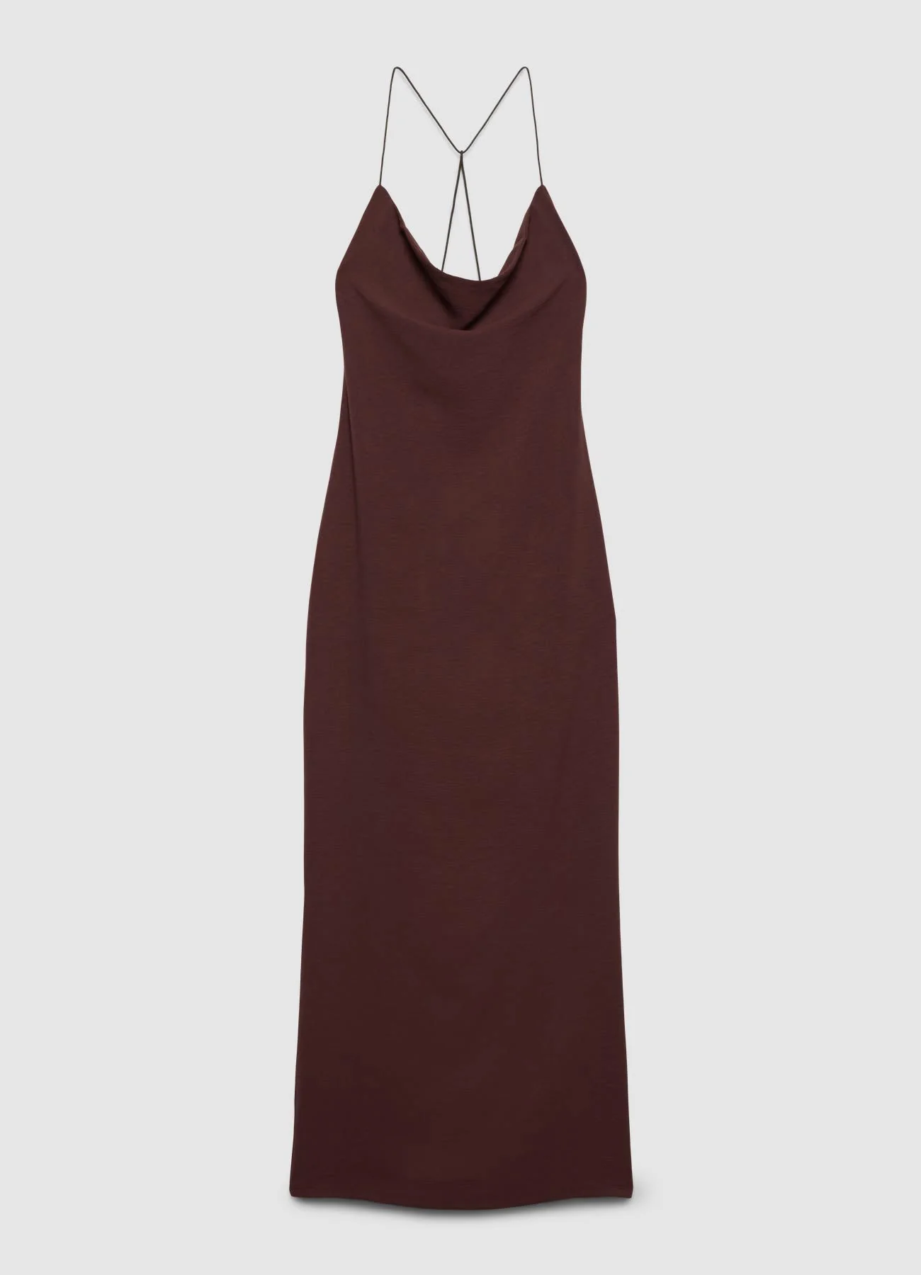 Vestito lungo scollato con spalline incrociate - Image 4