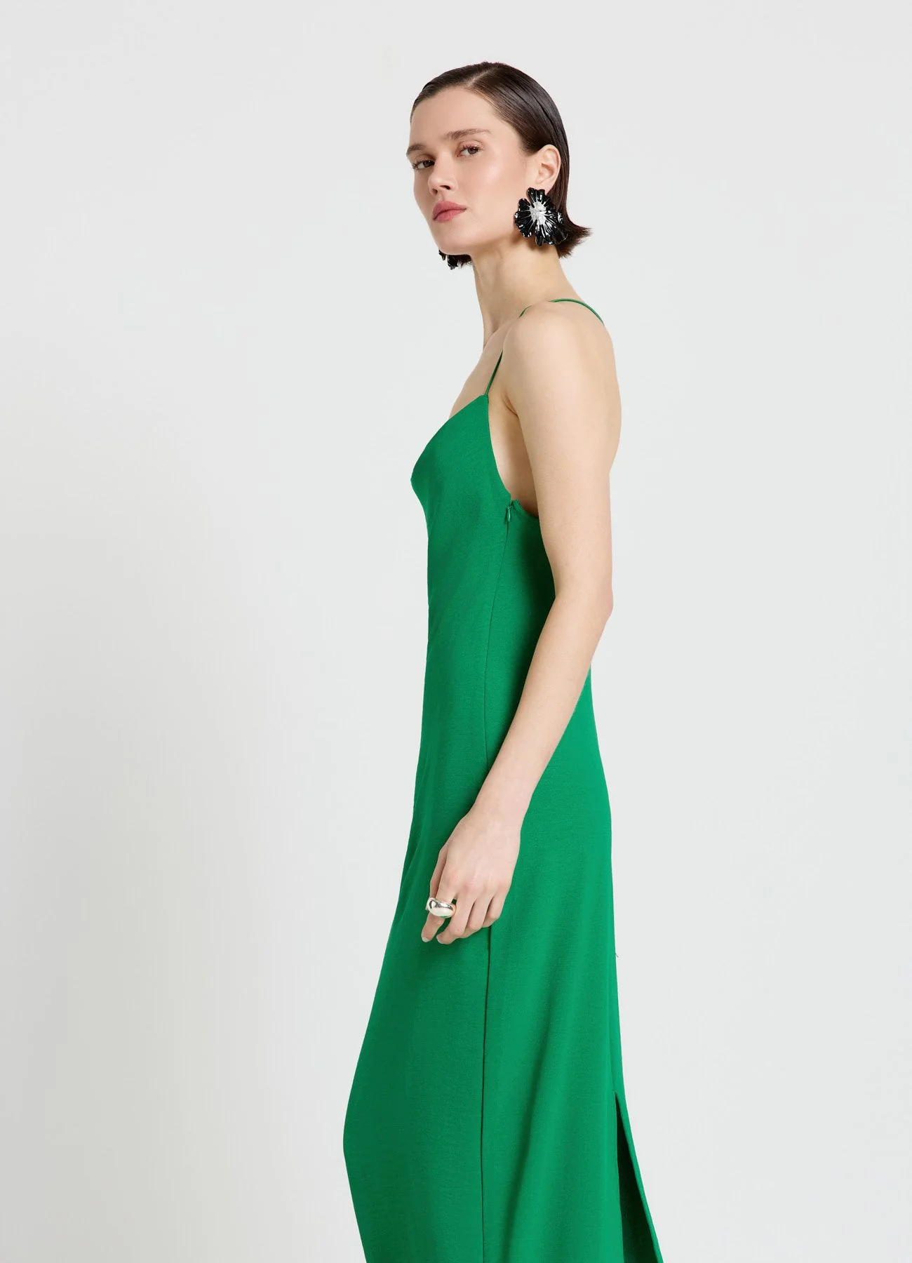 Vestito lungo scollato con spalline incrociate - Image 4