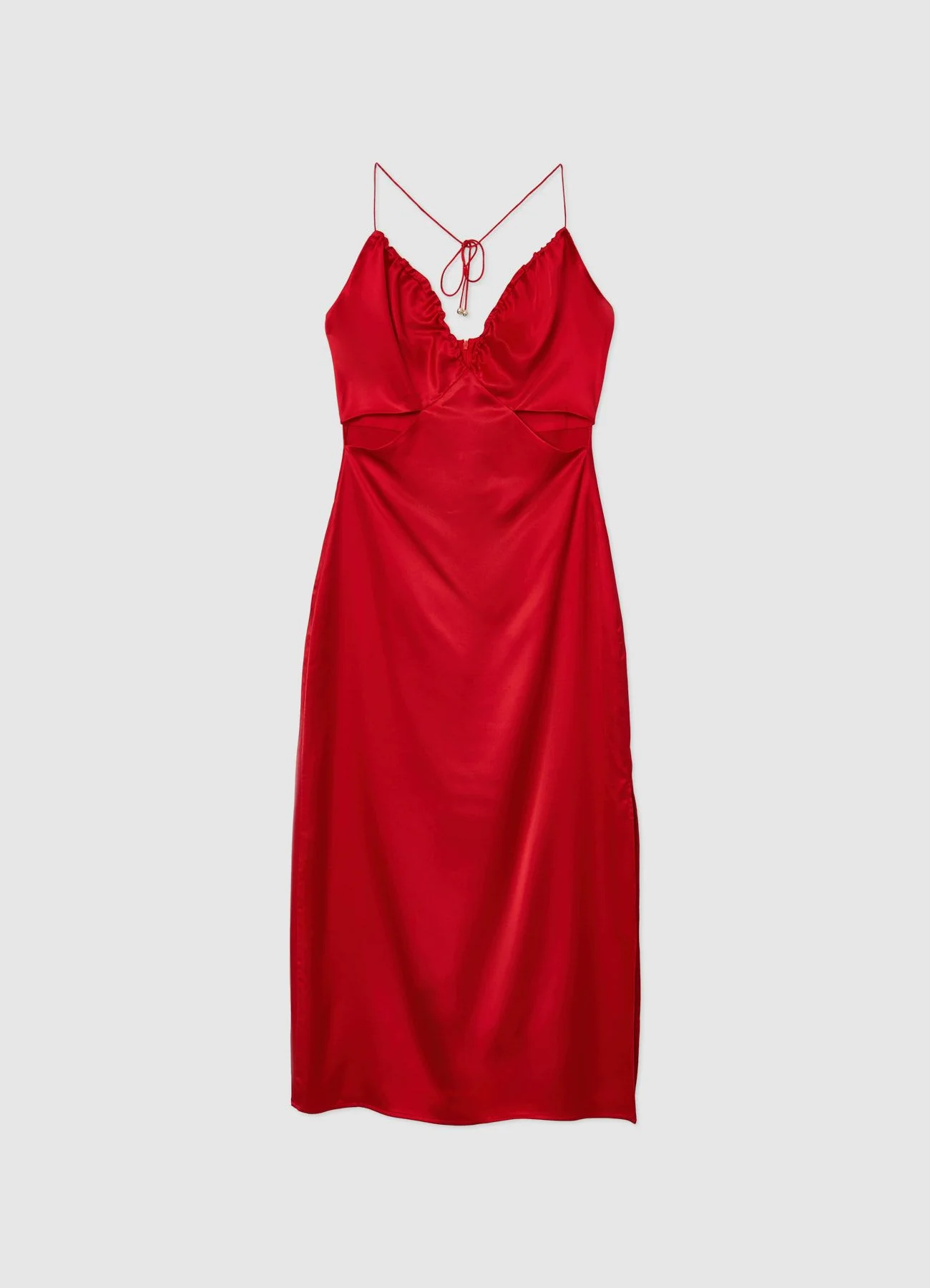 Vestito lungo simil satin cut out - Image 7