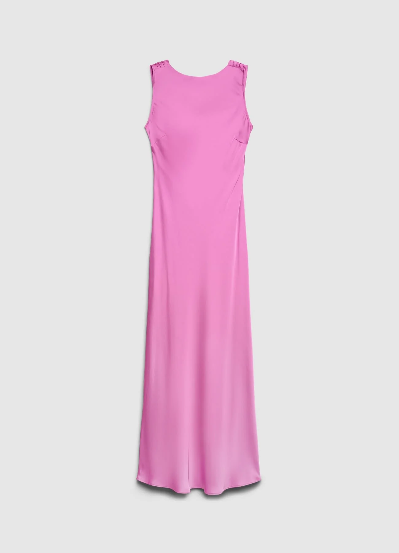 Vestito lungo similsatin con schiena scollata e fiocco - Image 7