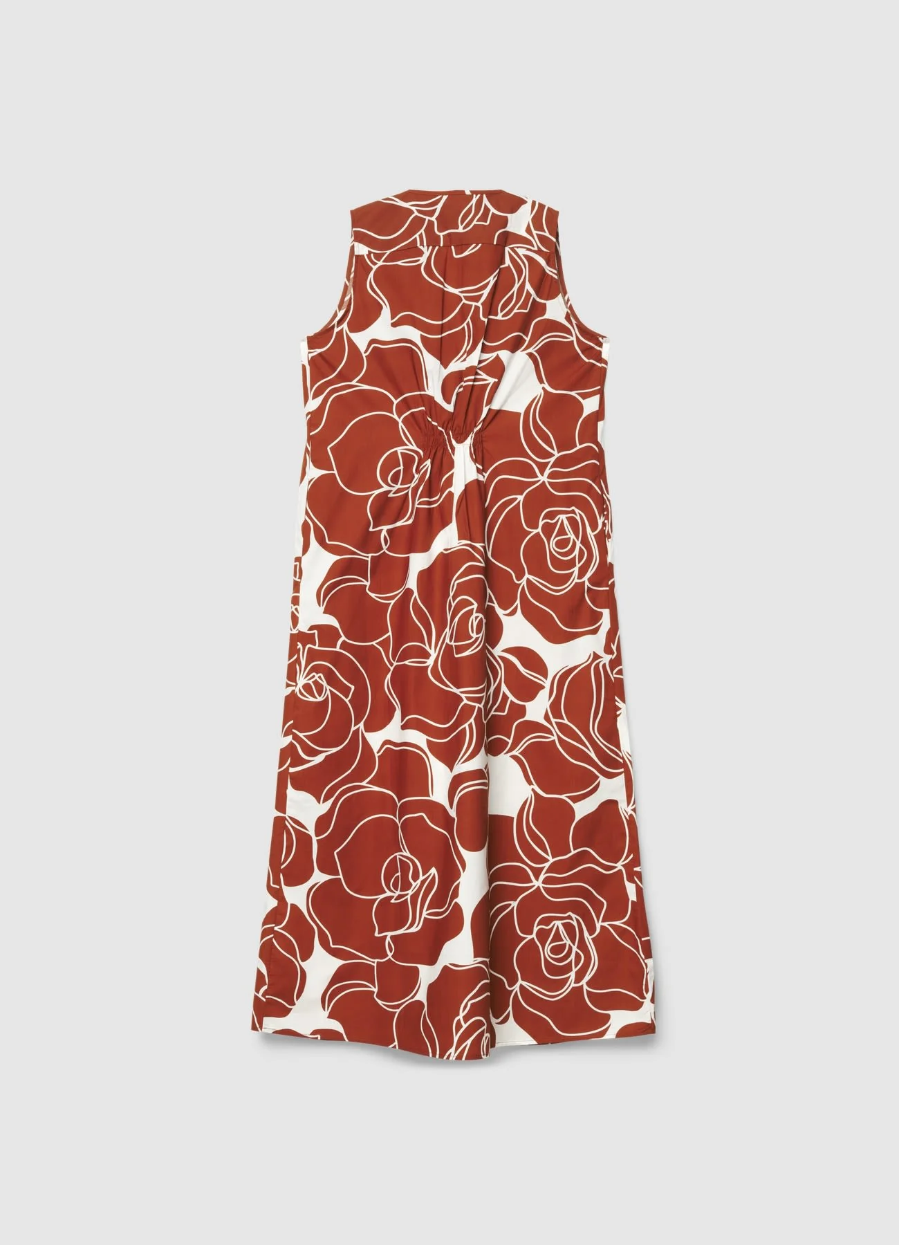 Vestito lungo smanicato con stampa fiori - Image 6