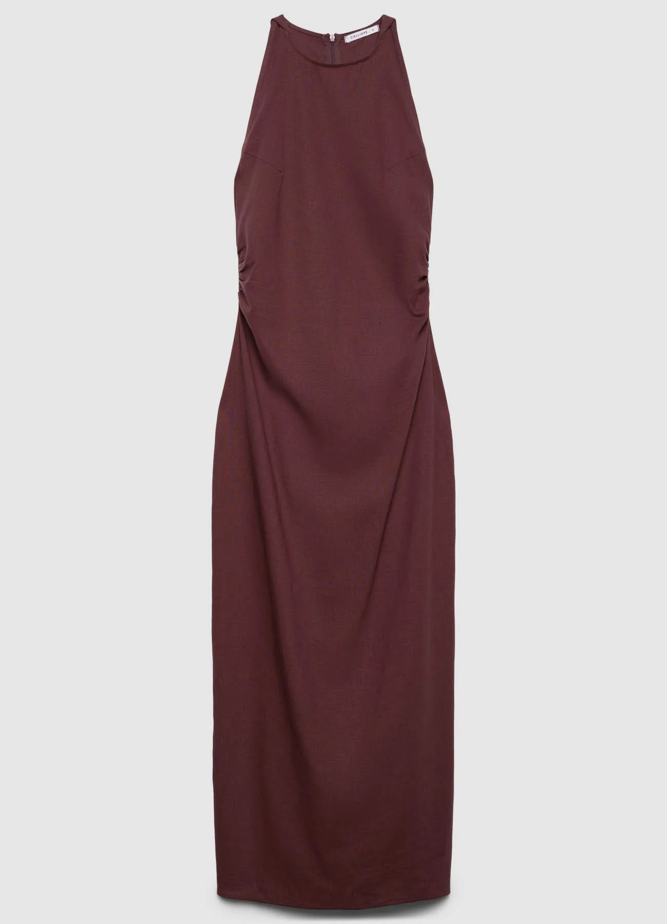 Vestito lungo tubino in misto lino - Image 4