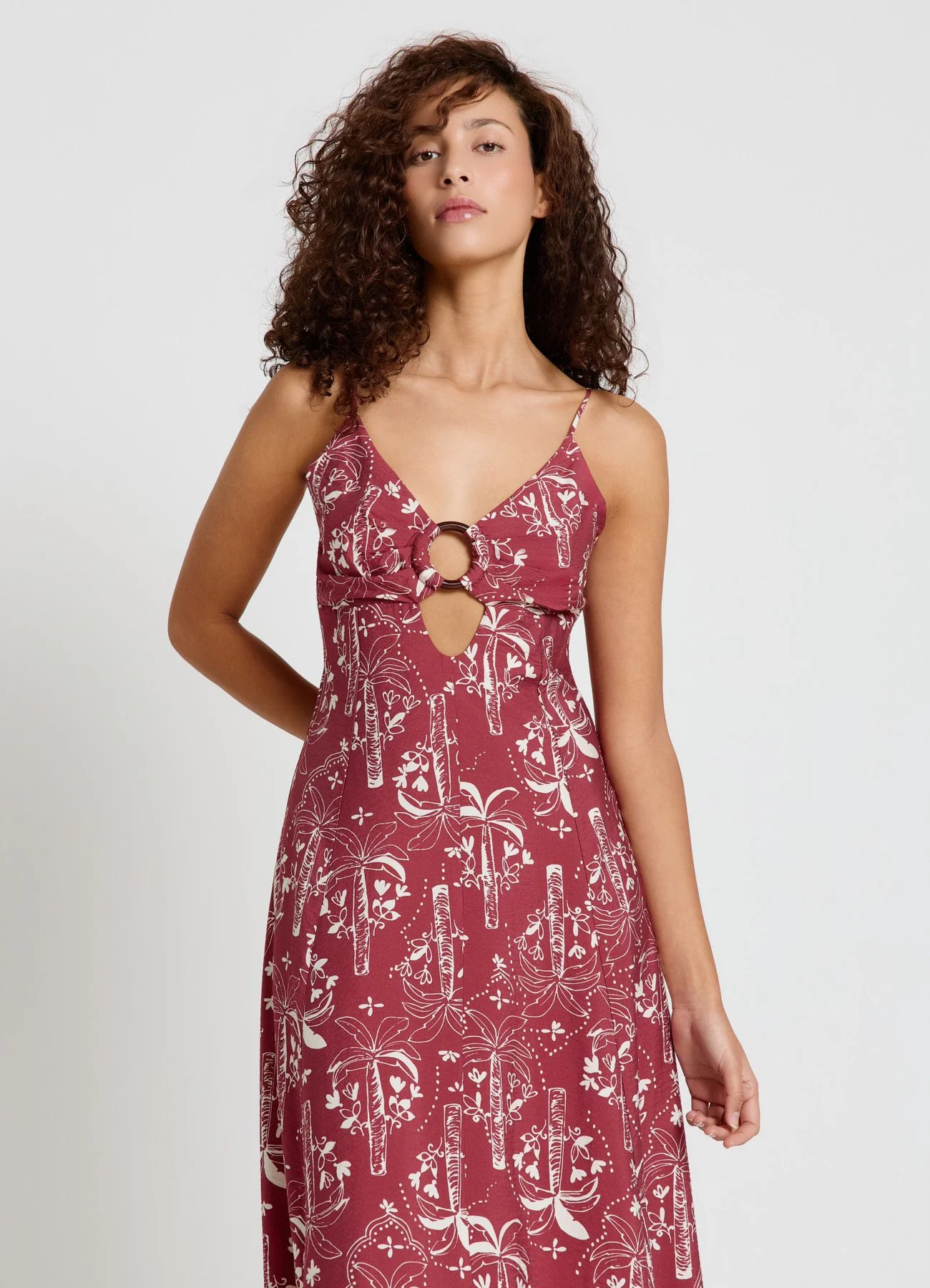 Vestito midi con bretelle e cut-out - Image 2
