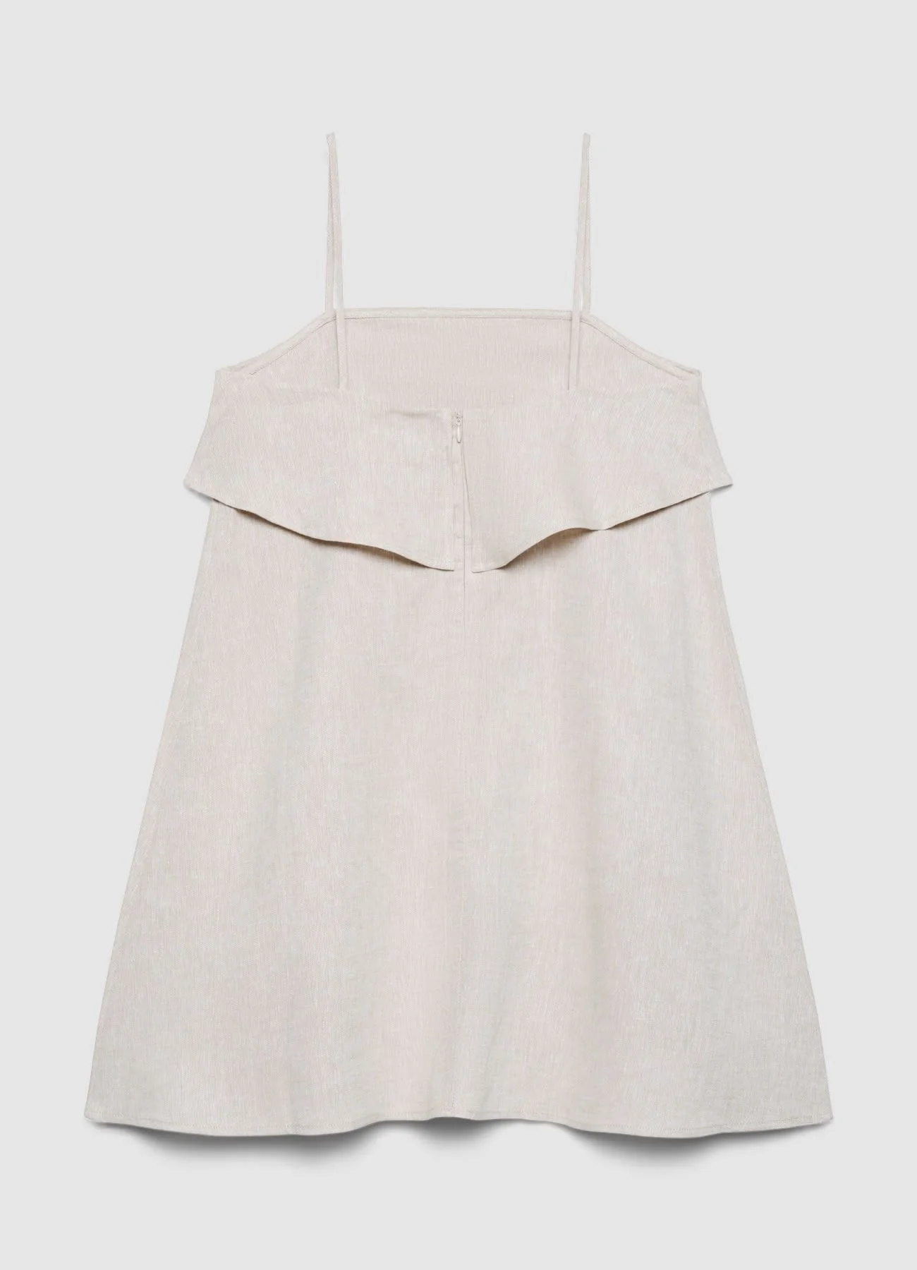 Vestito mini svasato misto lino - Image 4