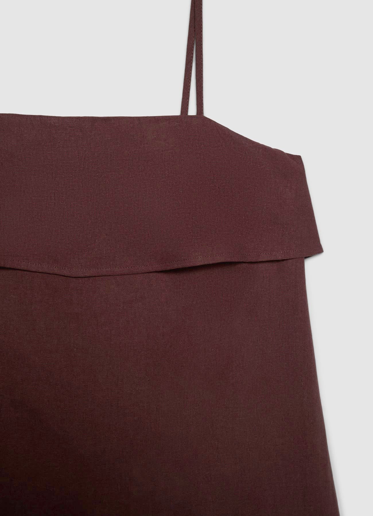 Vestito mini svasato misto lino - Image 4