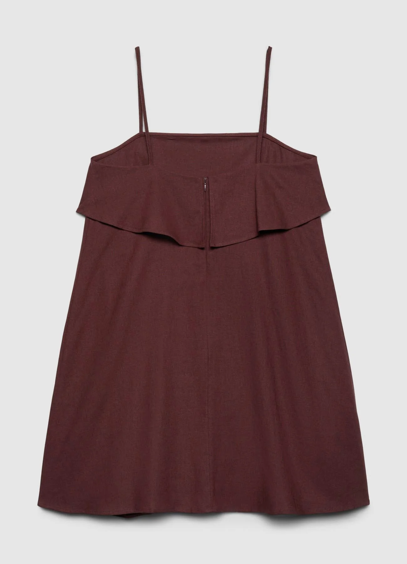 Vestito mini svasato misto lino - Image 6