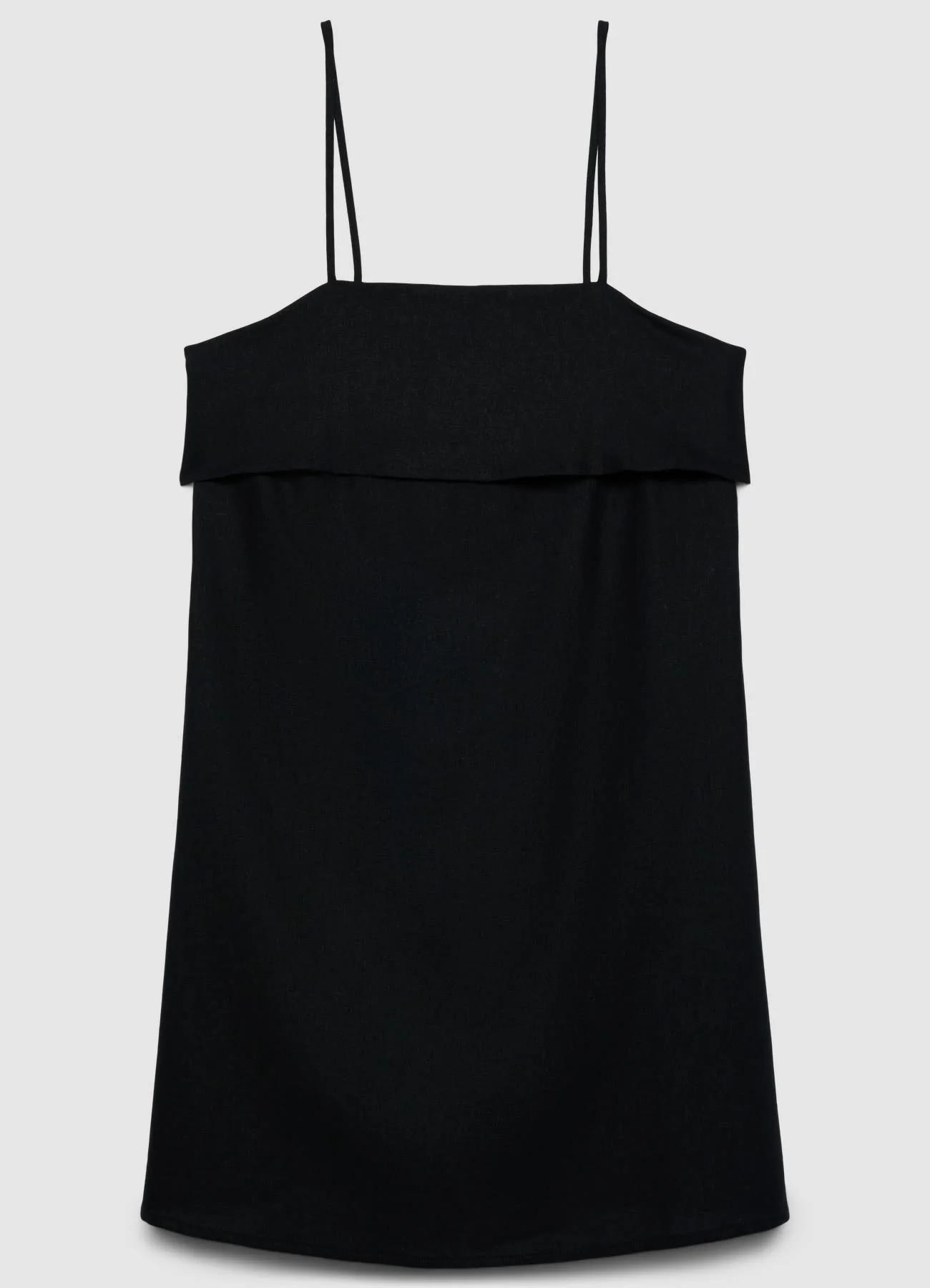 Vestito mini svasato misto lino - Image 4