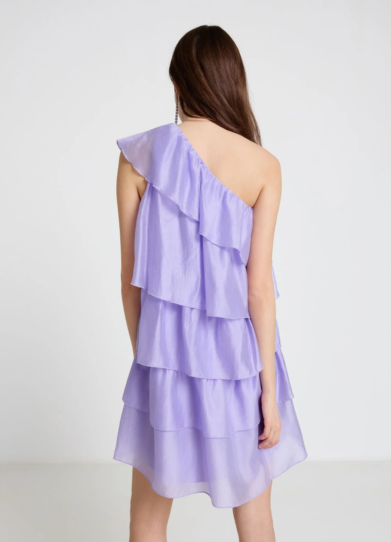 Vestito monospalla con balze - Image 3