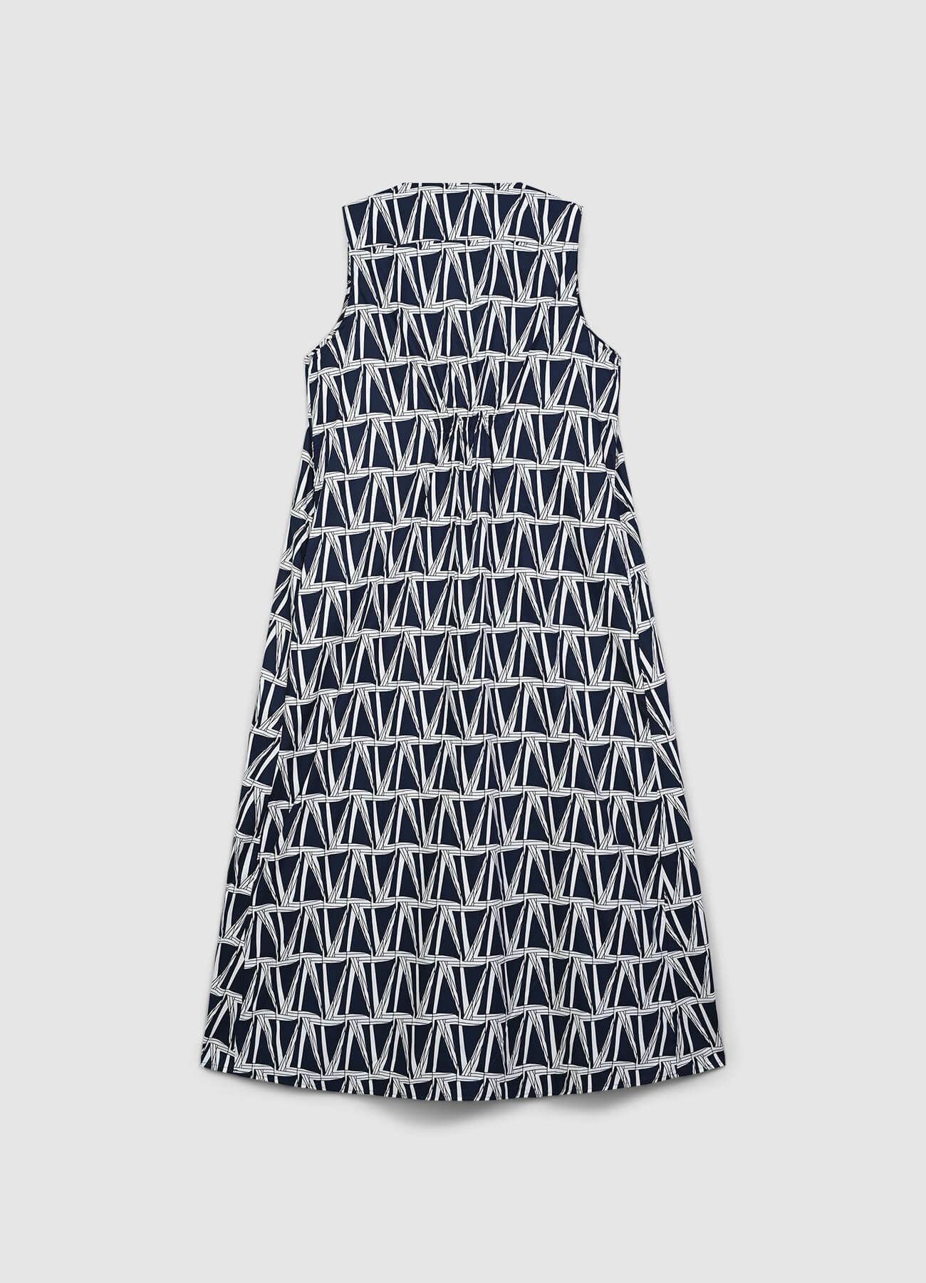 Vestito smanicato fantasia bicolor - Image 5