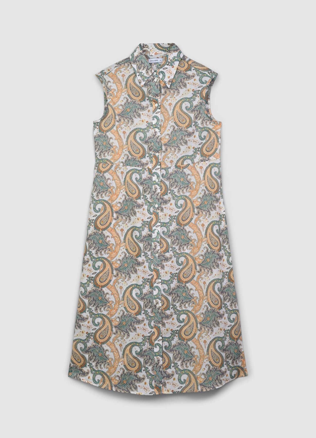 Vestito smanicato fantasia cachemire - Image 4