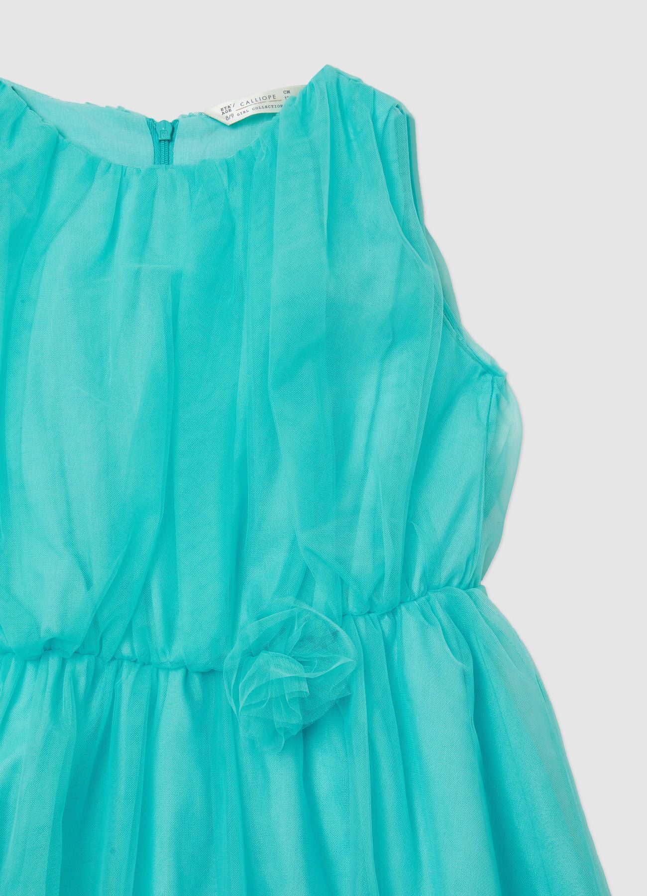 Vestito tulle applicazione rosa - Image 6